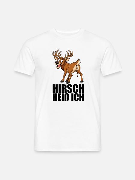Hirsch Heiß Ich - Männer T-Shirt - Weiß