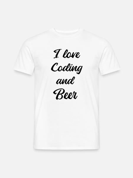 Nerd Coding Bier Shirt - Männer T-Shirt - Weiß