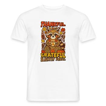Dankbar, dankbar, leicht verwilderter Truthahntag - Männer T-Shirt - Weiß - Vorne - AI Model Male 178 dark (178cm)
