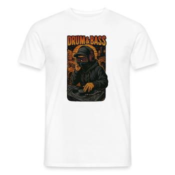 Schlagzeug und Bass - Männer T-Shirt - Weiß - Vorne - AI Model Male 178 dark (178cm)