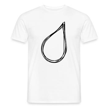 Tropfen handgezeichnet - Männer T-Shirt - Weiß - Vorne - AI Model Male 178 dark (178cm)