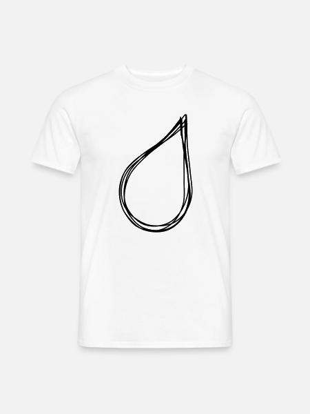 Tropfen handgezeichnet - Männer T-Shirt - Weiß