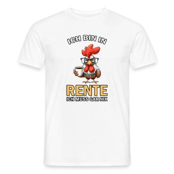 Ich Bin in Rente Ich muss gar nix - Männer T-Shirt - Weiß - Vorne - AI Model Male 178 dark (178cm)