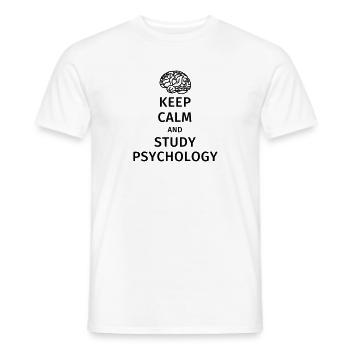 keep calm and study psychology - Männer T-Shirt - Weiß - Vorne - AI Model Male 178 dark (178cm)