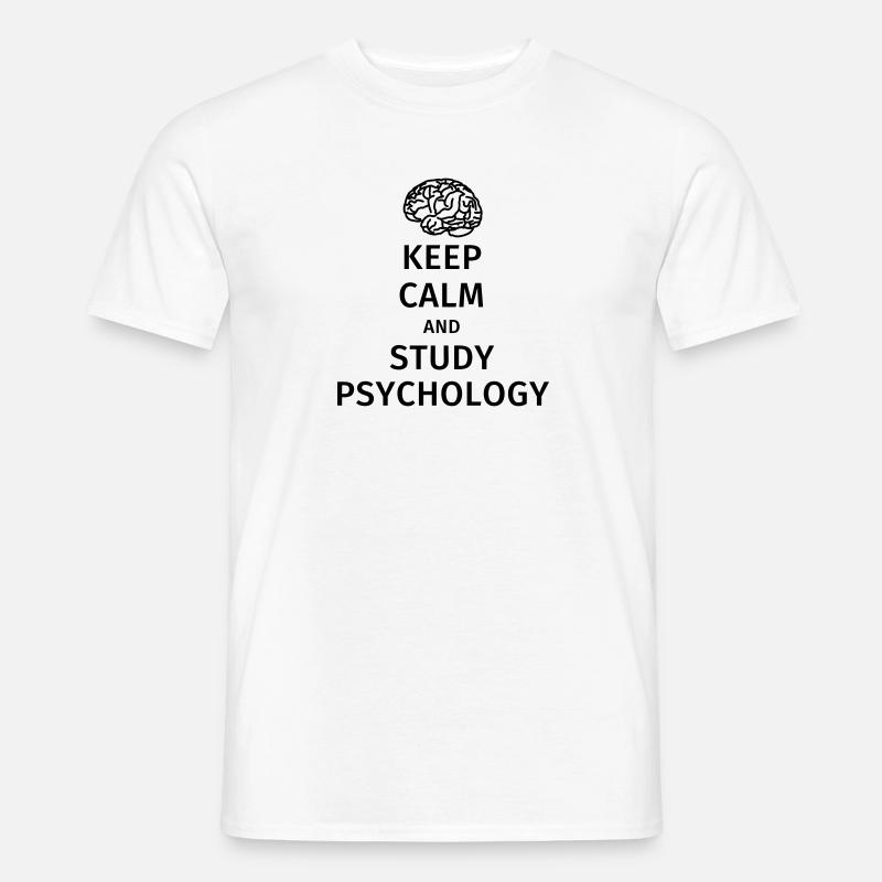 keep calm and study psychology - Männer T-Shirt - Weiß