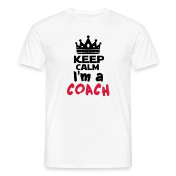 I'm a coach - T-shirt homme - blanc - Devant - AI Model Male 178 dark (178cm)