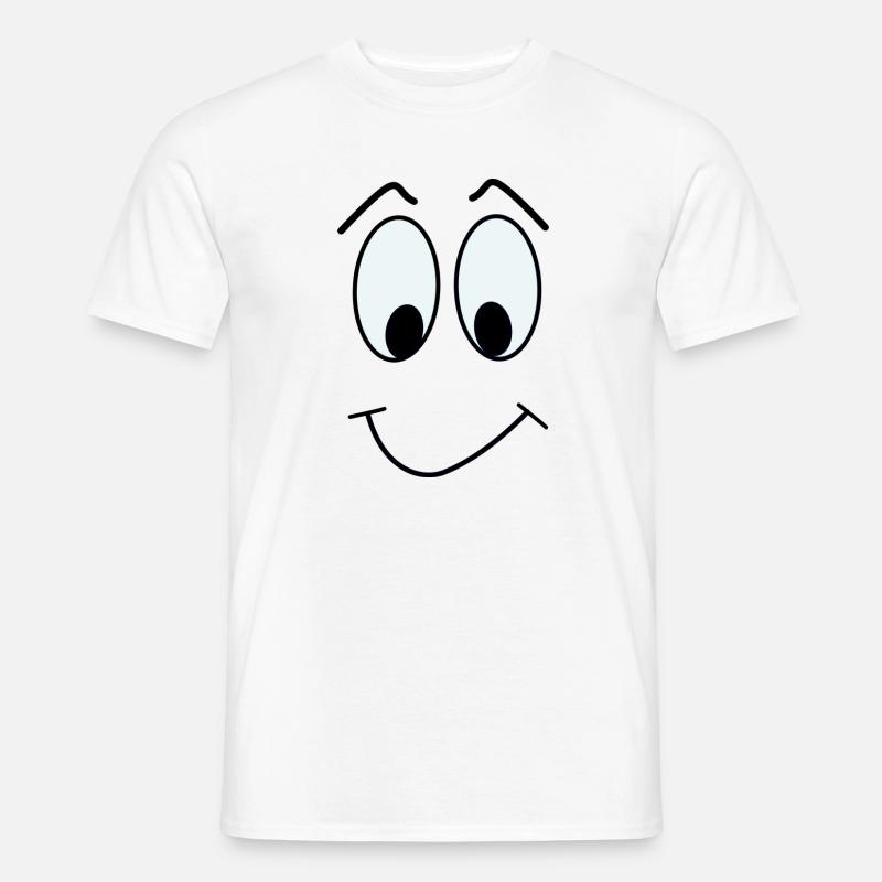 COMIC GESICHT 3 - Männer T-Shirt - Weiß
