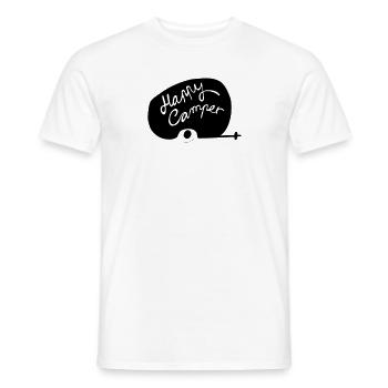 Happy Camper - Men's T-Shirt - white - Front - AI Model Male 178 dark (178cm)