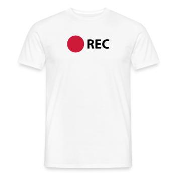 RECORD - Men's T-Shirt - white - Front - AI Model Male 178 dark (178cm)