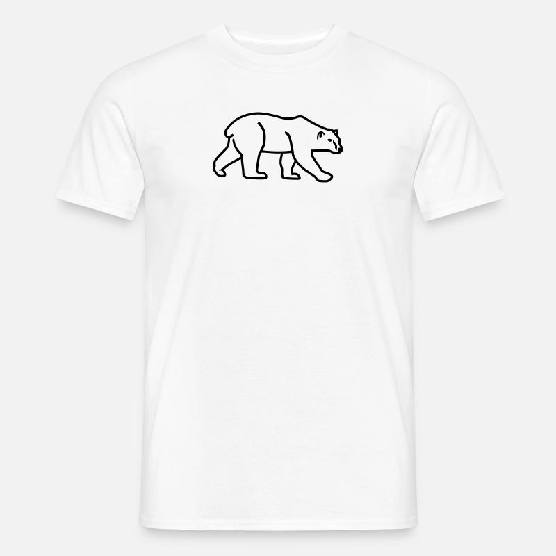 Eisbär - Männer T-Shirt - Weiß
