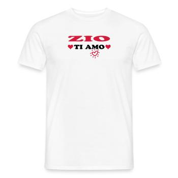 Zio ti amo - Men's T-Shirt - white - Front - AI Model Male 178 dark (178cm)