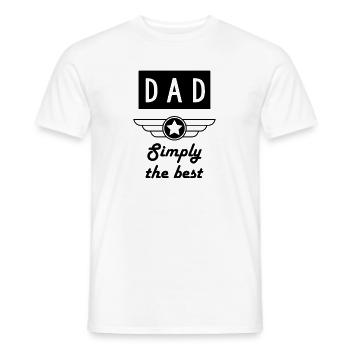 Papa Fête des Pères Naissance Bébé Anniversaire - T-shirt homme - blanc - Devant - AI Model Male 178 dark (178cm)