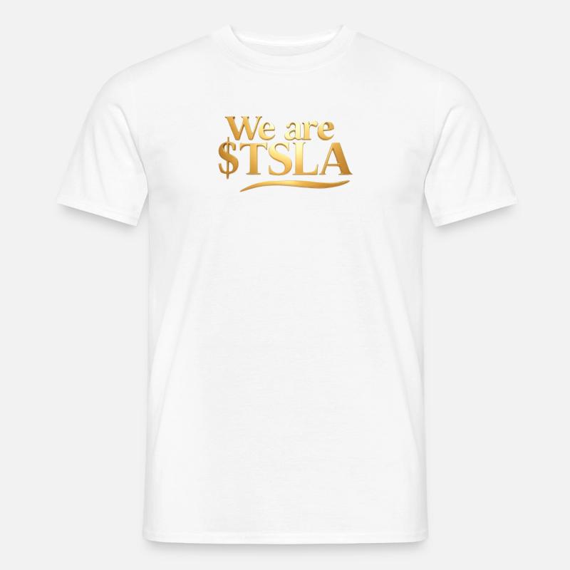 TSLA - Men's T-Shirt - white