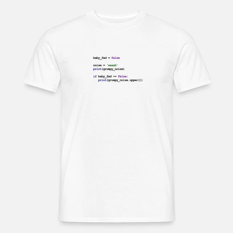 Python Code New Baby - Baby füttern - Männer T-Shirt - Weiß