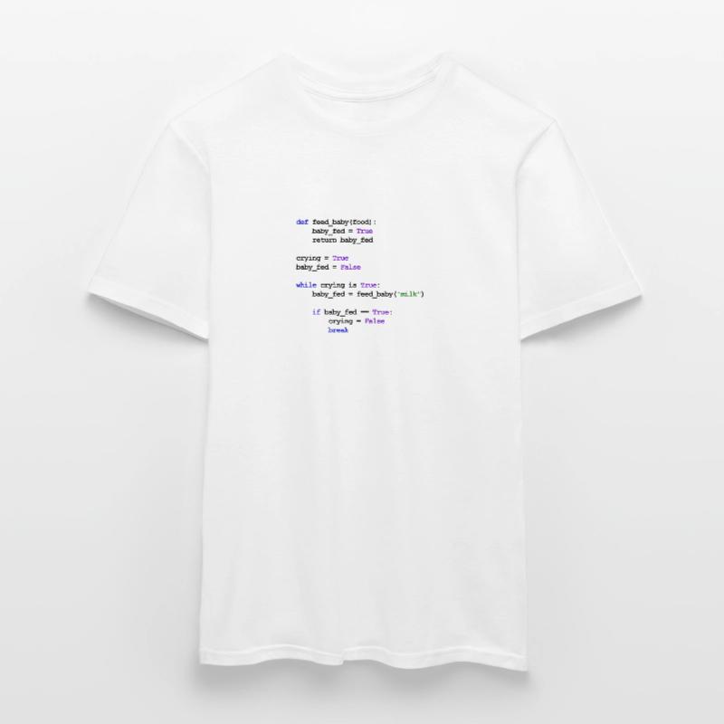 Python Code New Baby - Füttern Sie Babymilch Männer T-Shirt
