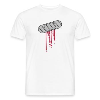 Blut Tropfen Pflaster - Männer T-Shirt - Weiß - Vorne - AI Model Male 178 dark (178cm)