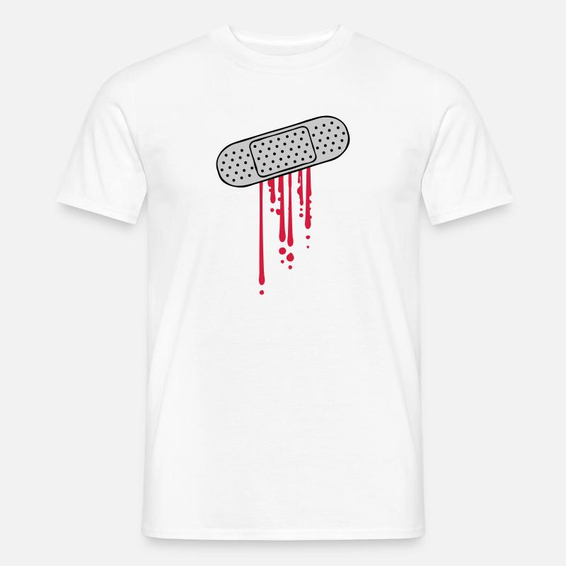 Patch de gouttes de sang - T-shirt homme - blanc