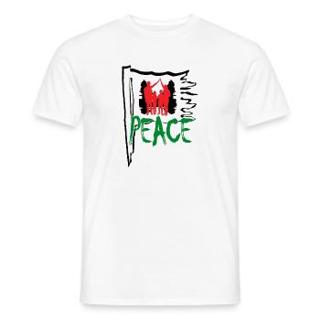 Paix Israël - T-shirt homme - blanc - Devant - AI Model Male 178 dark (178cm)