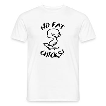 No Fat Chicks Lustige Sprüche - Männer T-Shirt - Weiß - Vorne - AI Model Male 178 dark (178cm)