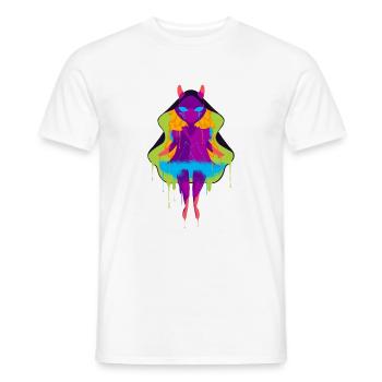 A Beautiful and Funny Doll - Men's T-Shirt - white - Front - AI Model Male 178 dark (178cm)