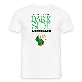 Bagpipes for pipers and Scots - Men's T-Shirt - white - Front - AI Model Male 178 dark (178cm)
