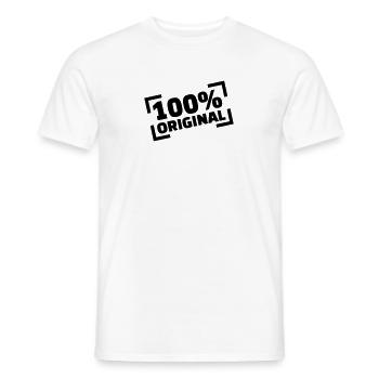 100% Original - T-shirt homme - blanc - Devant - AI Model Male 178 dark (178cm)