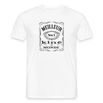 Meilleur kiné du monde - Men's T-Shirt - white - Front - AI Model Male 178 dark (178cm)
