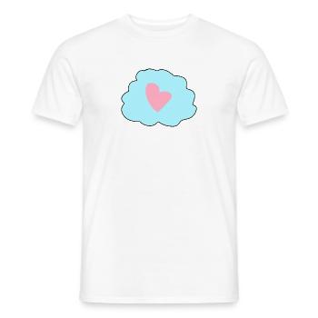 wolke blau symbol herz liebe - Männer T-Shirt - Weiß - Vorne - AI Model Male 178 dark (178cm)