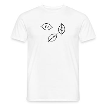 Leaf Three Leaves Symbol Shape Nature - Men's T-Shirt - white - Front - AI Model Male 178 dark (178cm)