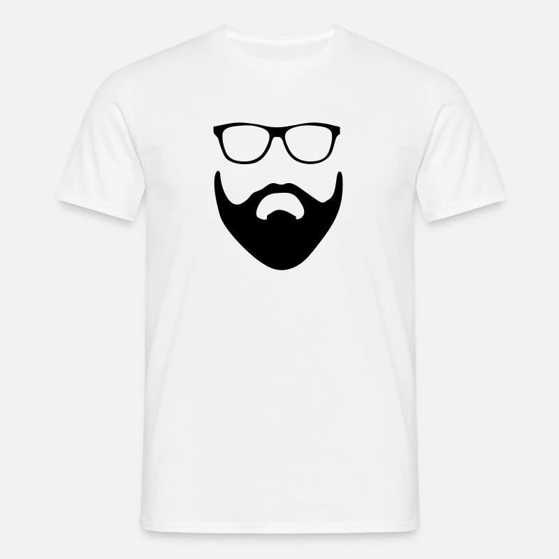 Vollbart - Männer T-Shirt - Weiß