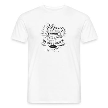 23 Many are the plans - Men's T-Shirt - white - Front - AI Model Male 178 dark (178cm)