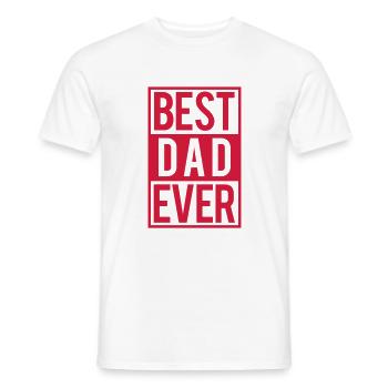 Best Dad ever - T-shirt homme - blanc - Devant - AI Model Male 178 dark (178cm)