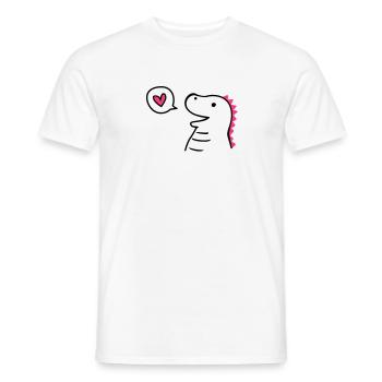 Cute Dino - T-shirt homme - blanc - Devant - AI Model Male 178 dark (178cm)