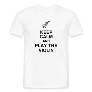 Geige Geiger Musik Musiker Violin - Männer T-Shirt - Weiß - Vorne - AI Model Male 178 dark (178cm)