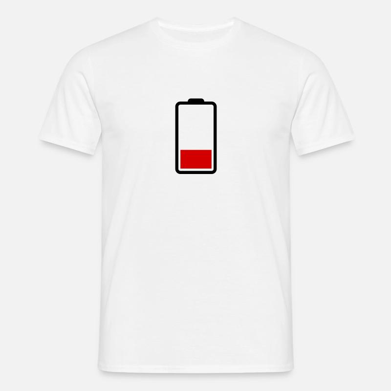 Battery Empty - Men's T-Shirt - white