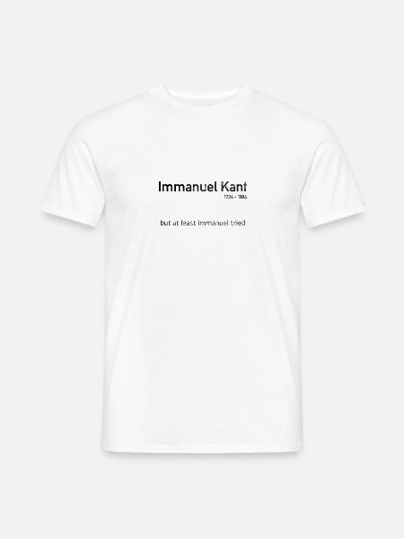 Immanuel Kant ma almeno Immanuel ci ha provato - T-shirt uomo - bianco