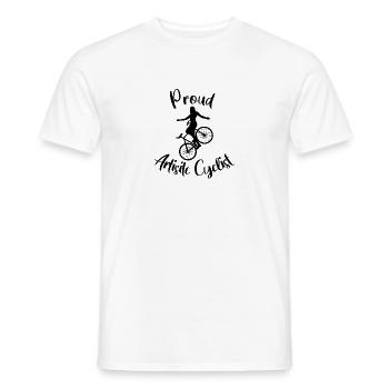 Fier cycliste artistique - Black Edition - T-shirt homme - blanc - Devant - AI Model Male 178 dark (178cm)