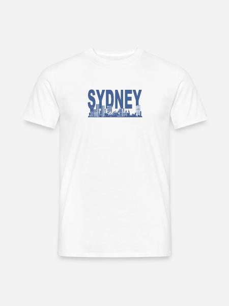 Sydney Skyline - Männer T-Shirt - Weiß