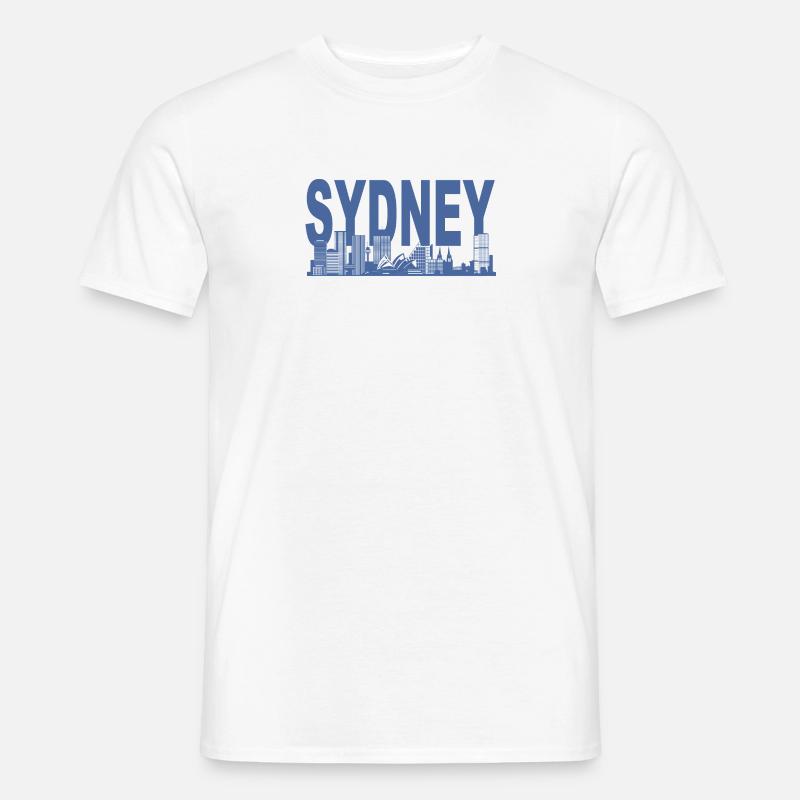Sydney Skyline - Männer T-Shirt - Weiß