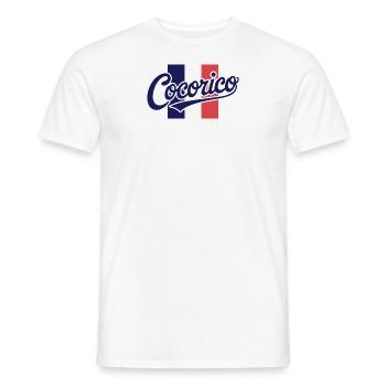 Cocorico - T-shirt homme - blanc - Devant - AI Model Male 178 dark (178cm)
