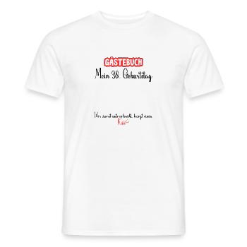 30 Geburtstag Gästebuch 1. Unterschrift gegen kuss - Männer T-Shirt - Weiß - Vorne - AI Model Male 178 dark (178cm)