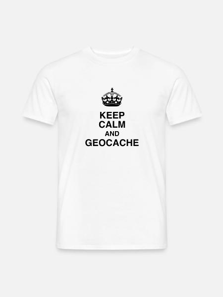 Geocaching / Geocacher / Compass / GPS - Men's T-Shirt - white
