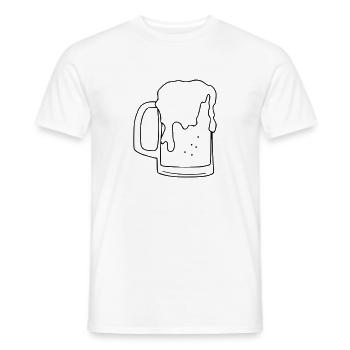Beer Drawing Party Celebrate Black - Men's T-Shirt - white - Front - AI Model Male 178 dark (178cm)