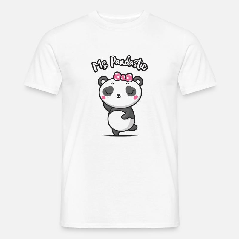 Frau Pandastic - Männer T-Shirt - Weiß