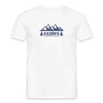 explore - Männer T-Shirt - Weiß - Vorne - AI Model Male 178 dark (178cm)