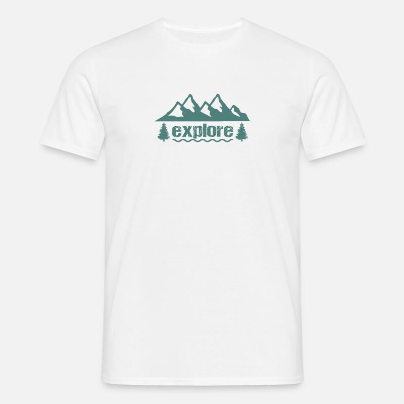 explore - Männer T-Shirt - Weiß