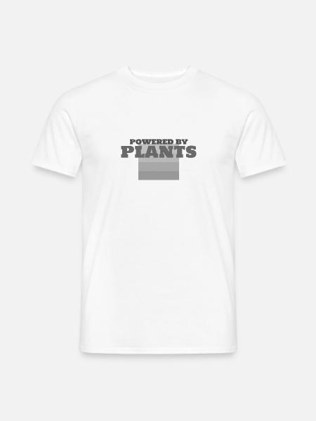 powered by plants Shirt - Männer T-Shirt - Weiß