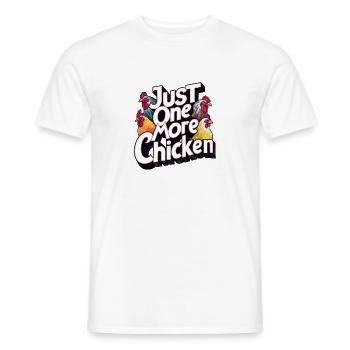 Nur noch ein Huhn lustigers Hühnerdesign Spruch - Männer T-Shirt - Weiß - Vorne - AI Model Male 178 dark (178cm)