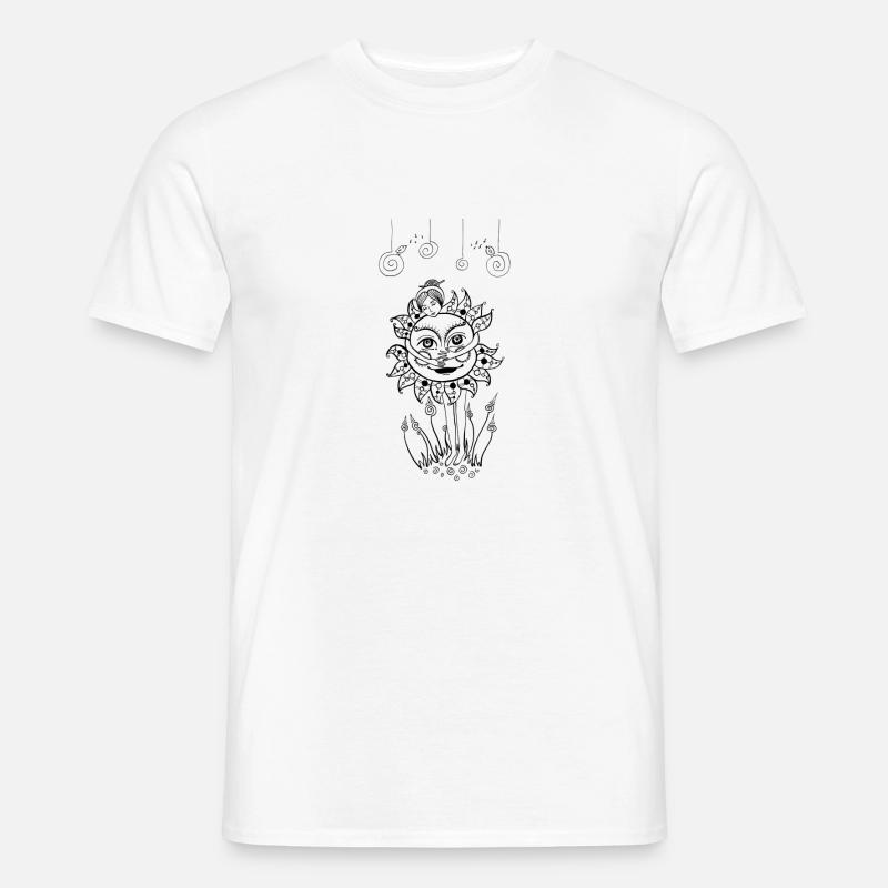 Sonne - Männer T-Shirt - Weiß
