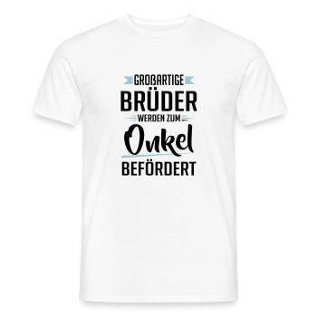 Großartige Brüder werden zum Onkel befördert - Männer T-Shirt - Weiß - Vorne - AI Model Male 178 dark (178cm)